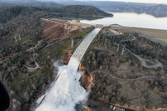 Spillway at California's Oroville Dam