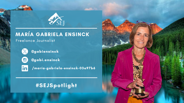 #SEJSpotlight graphic for María Gabriela Ensinck