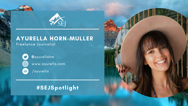 #SEJSpotlight graphic for Ayurella Horn-Muller
