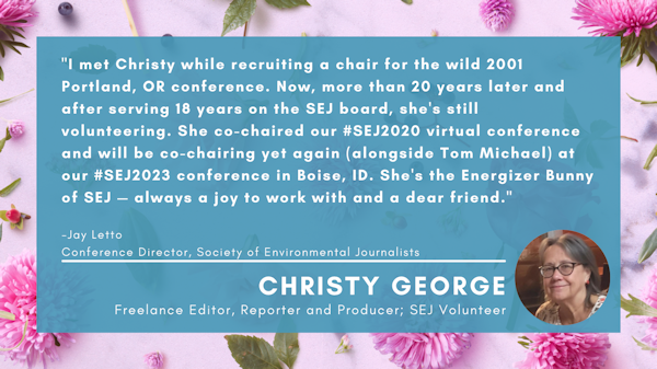 #SEJSpotlight graphic for Christy George
