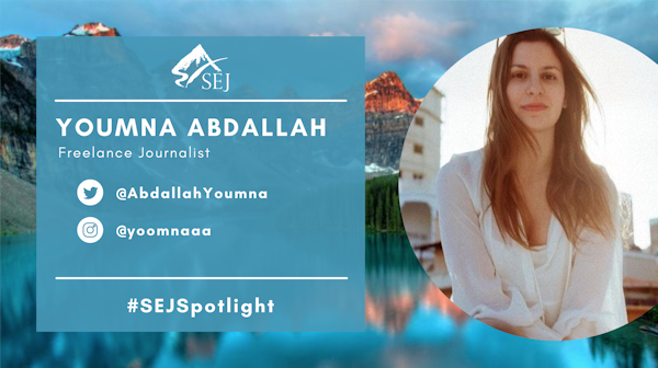 #SEJSpotlight graphic for Youmna Abdallah